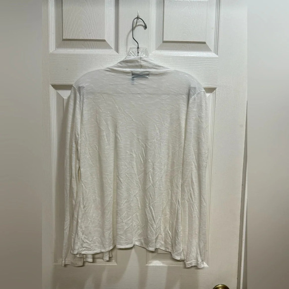Fresh Produce White Lightweight Slub Open Front Cardigan Size Medium - Picture 2 of 8